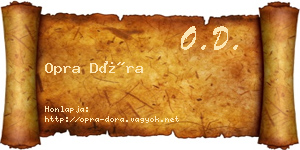 Opra Dóra névjegykártya