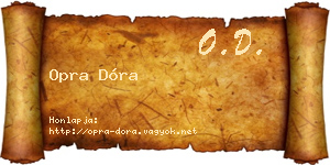 Opra Dóra névjegykártya